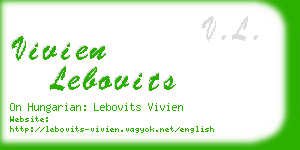 vivien lebovits business card